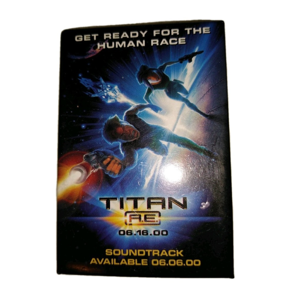 Titan AE 2000 Theater Promo Movie Badge Button Pin Pinback Sci-Fi Collectible